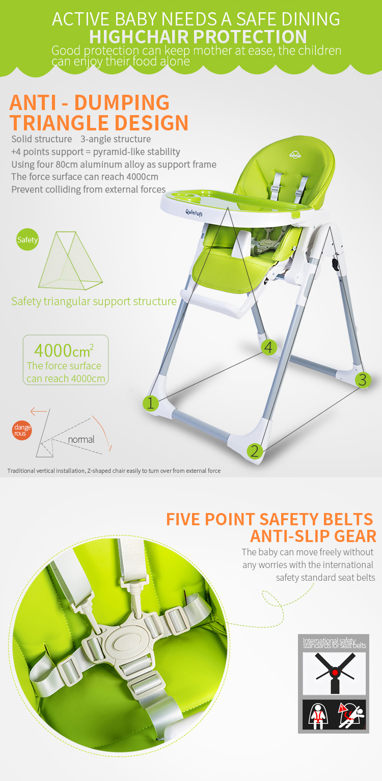 Quinton Coco Multifunction Baby Chair-Green