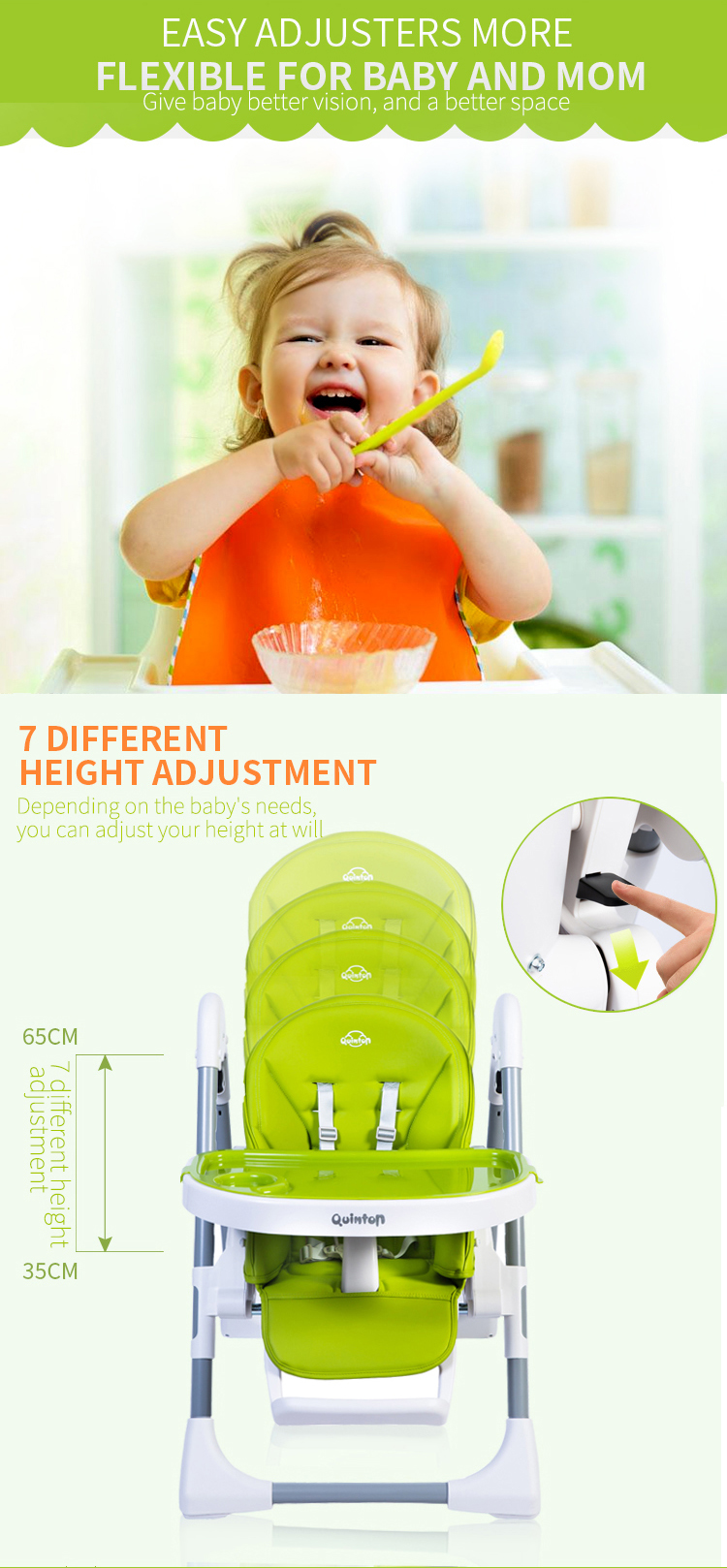 Quinton Coco Multifunction Baby Chair-Green