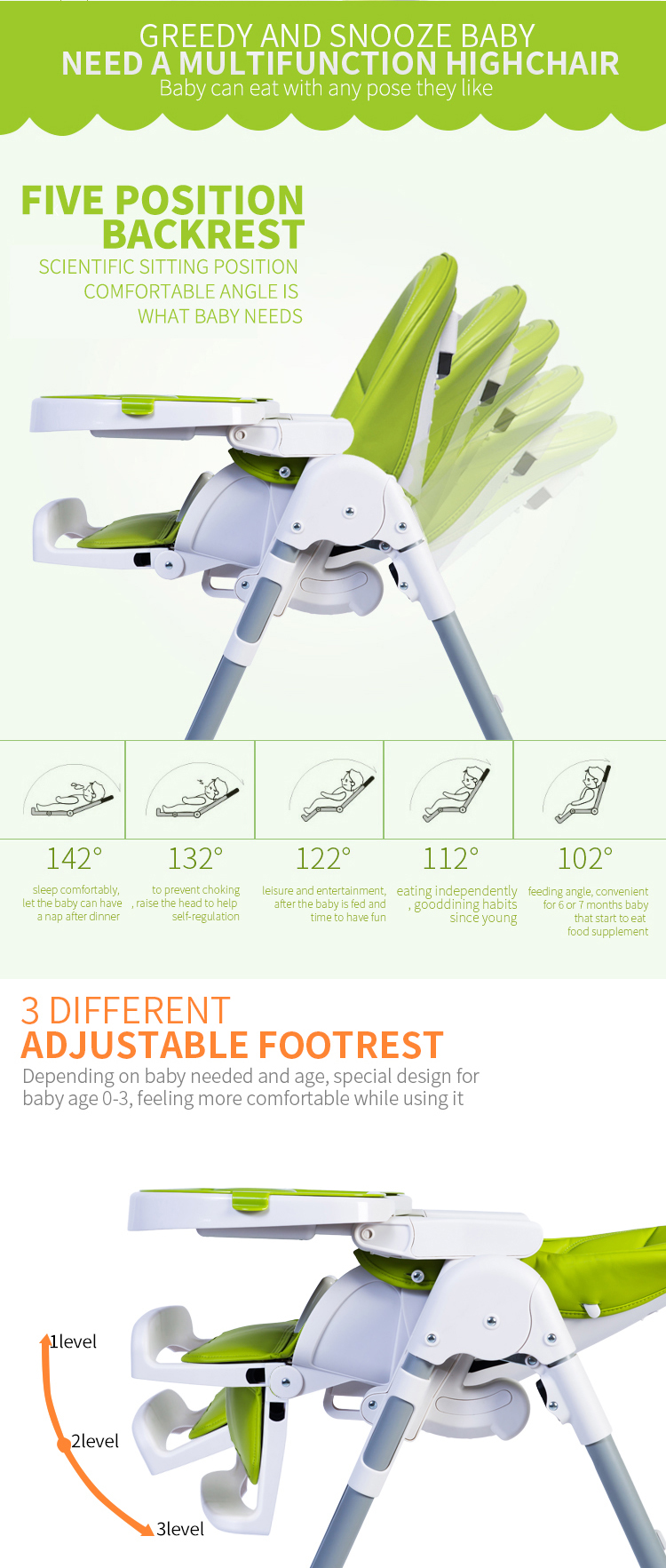 Quinton Coco Multifunction Baby Chair-Green