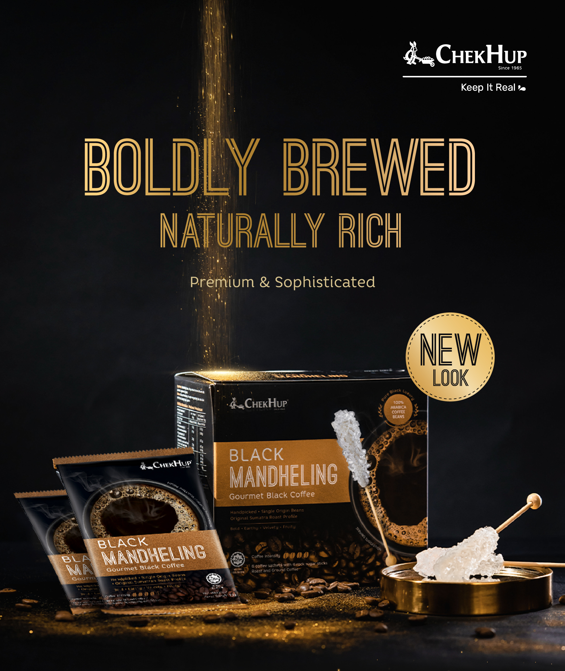 Chek Hup Black Mandheling Gourmet Black Coffee (10g x 6 sachets)