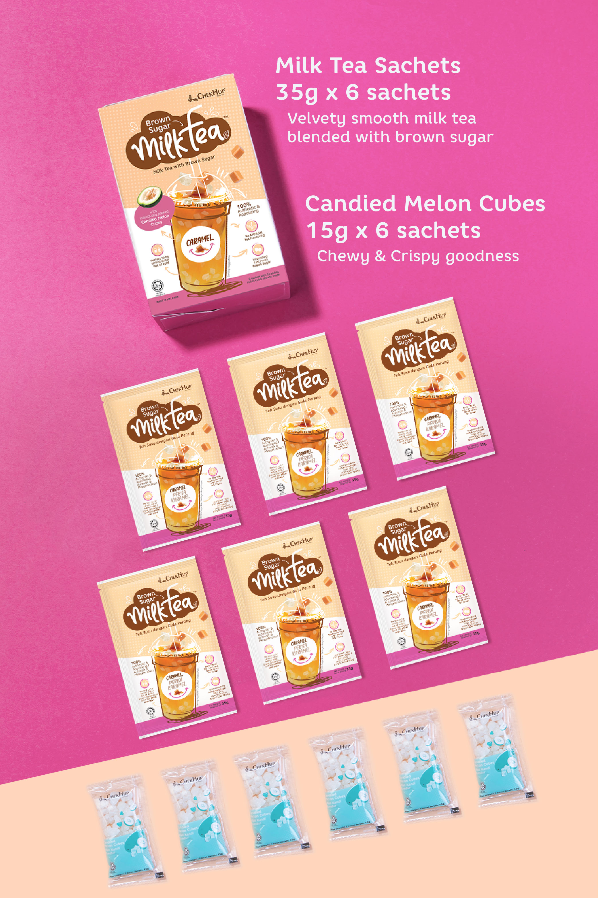 Chek Hup Brown Sugar Milk Tea (Caramel) (35g x 6s)