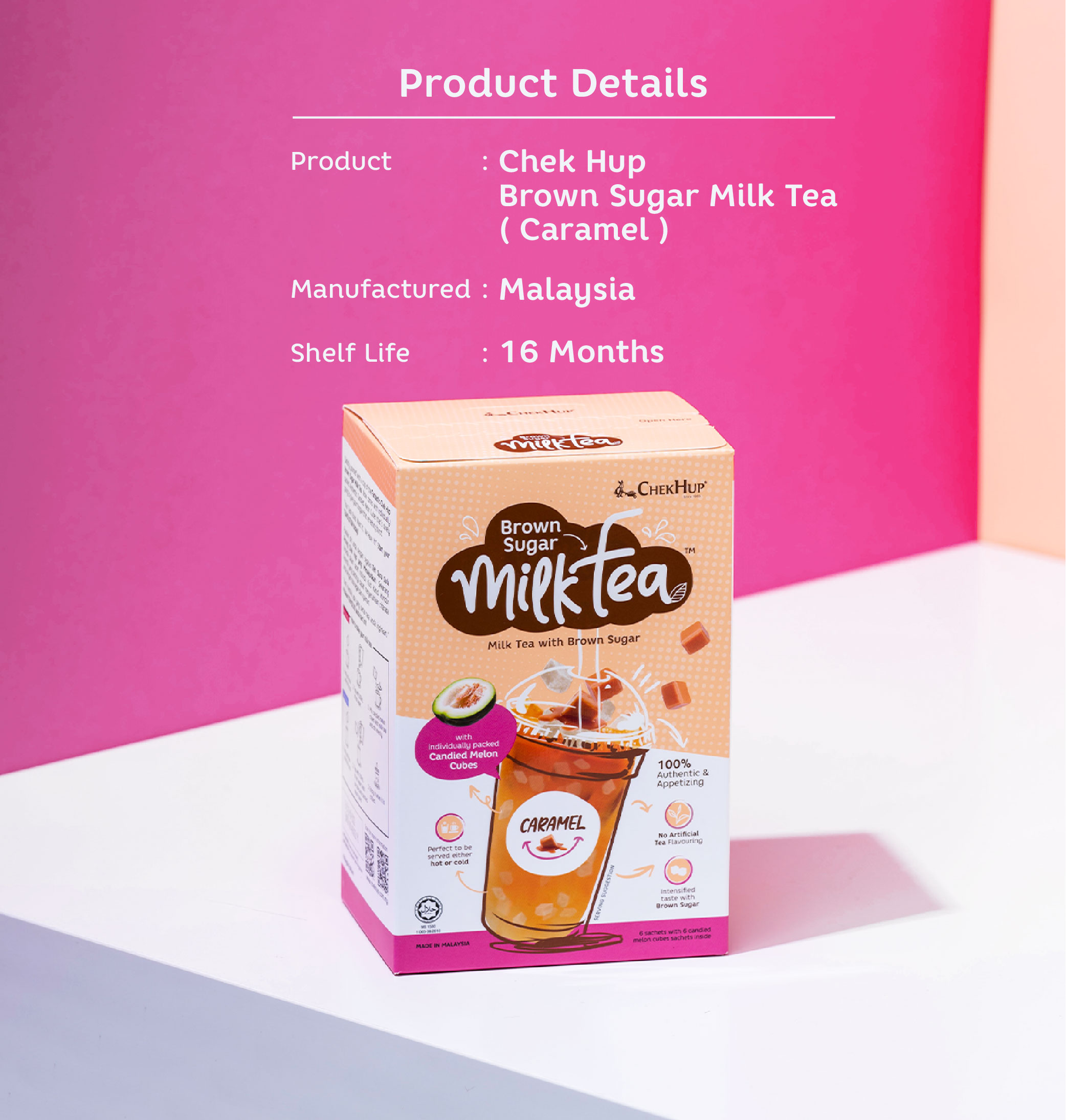Chek Hup Brown Sugar Milk Tea (Caramel) (35g x 6s)