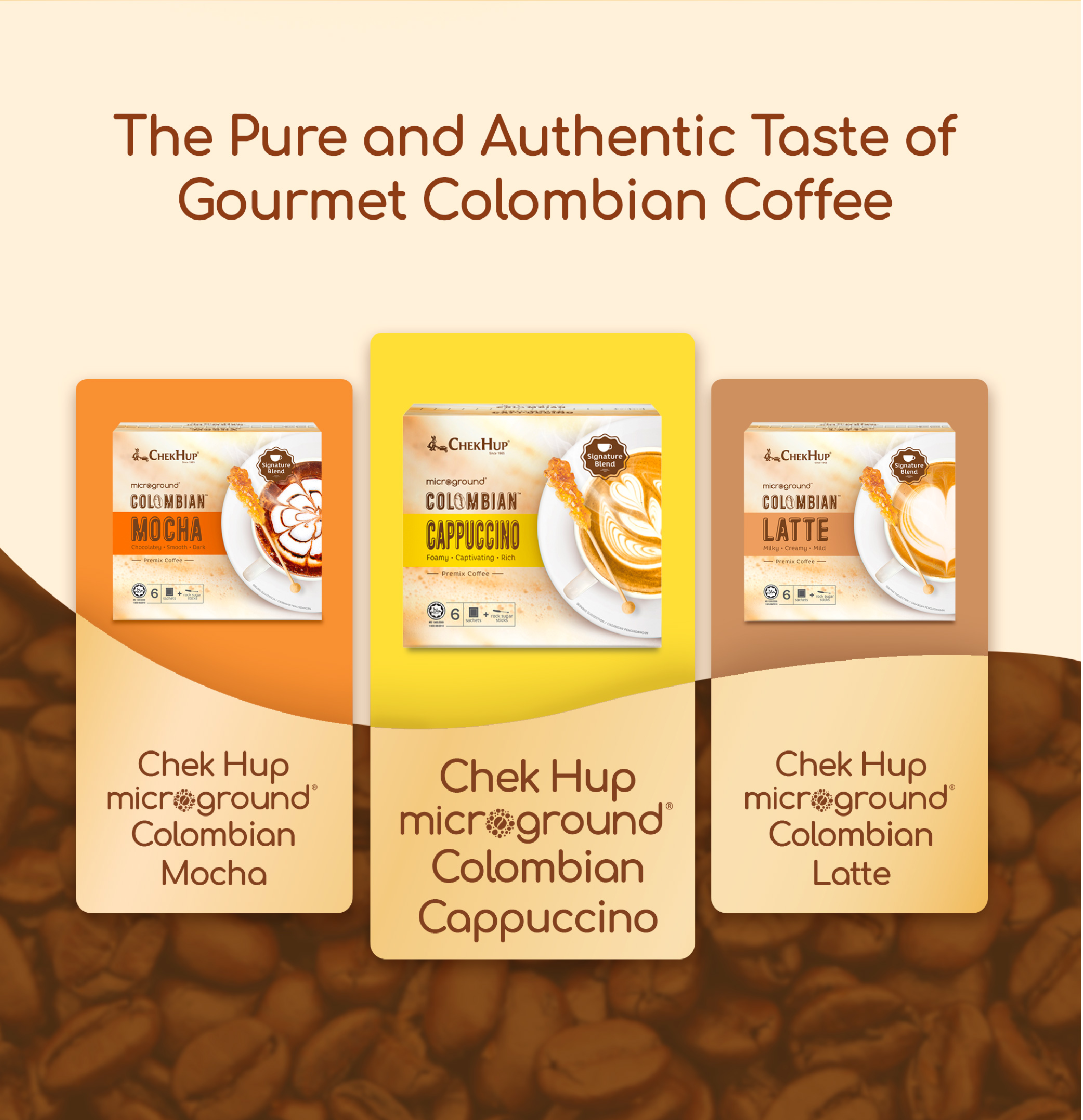 Chek Hup Colombian Cappucino (23g x 6 sachets)