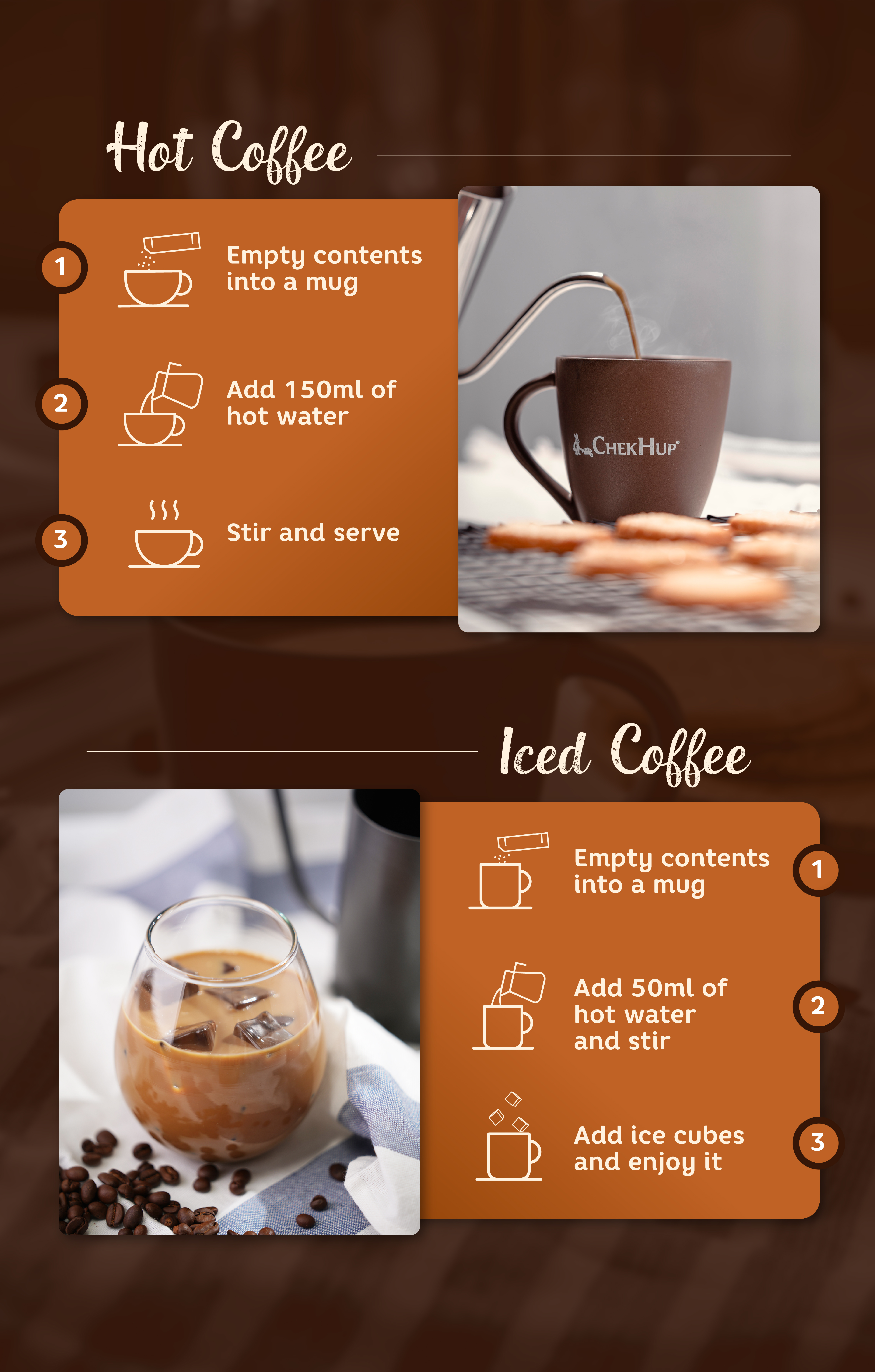 Chek Hup Coffee Brown (25g x 8 sachets)