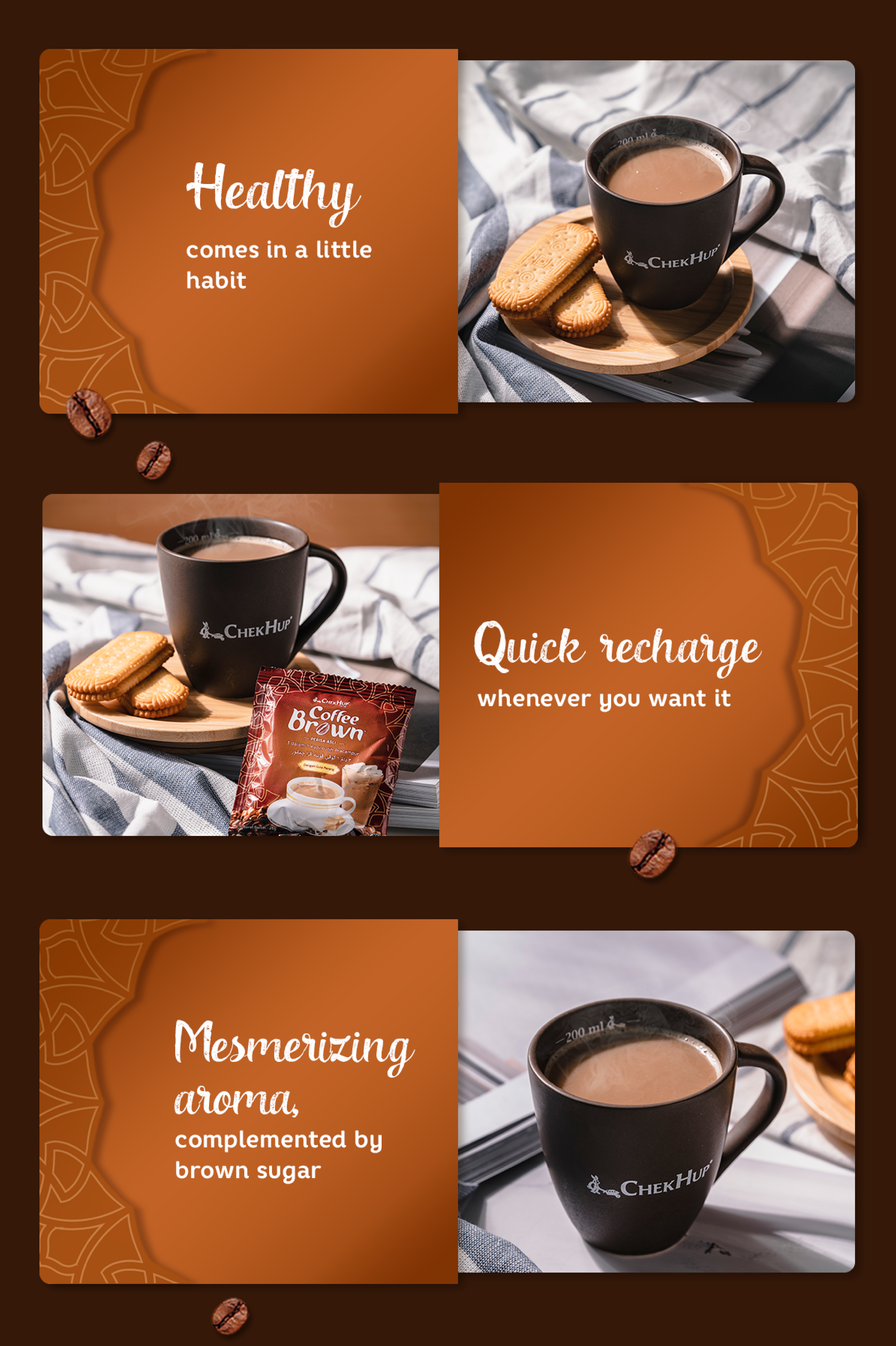 Chek Hup Coffee Brown (25g x 8 sachets)