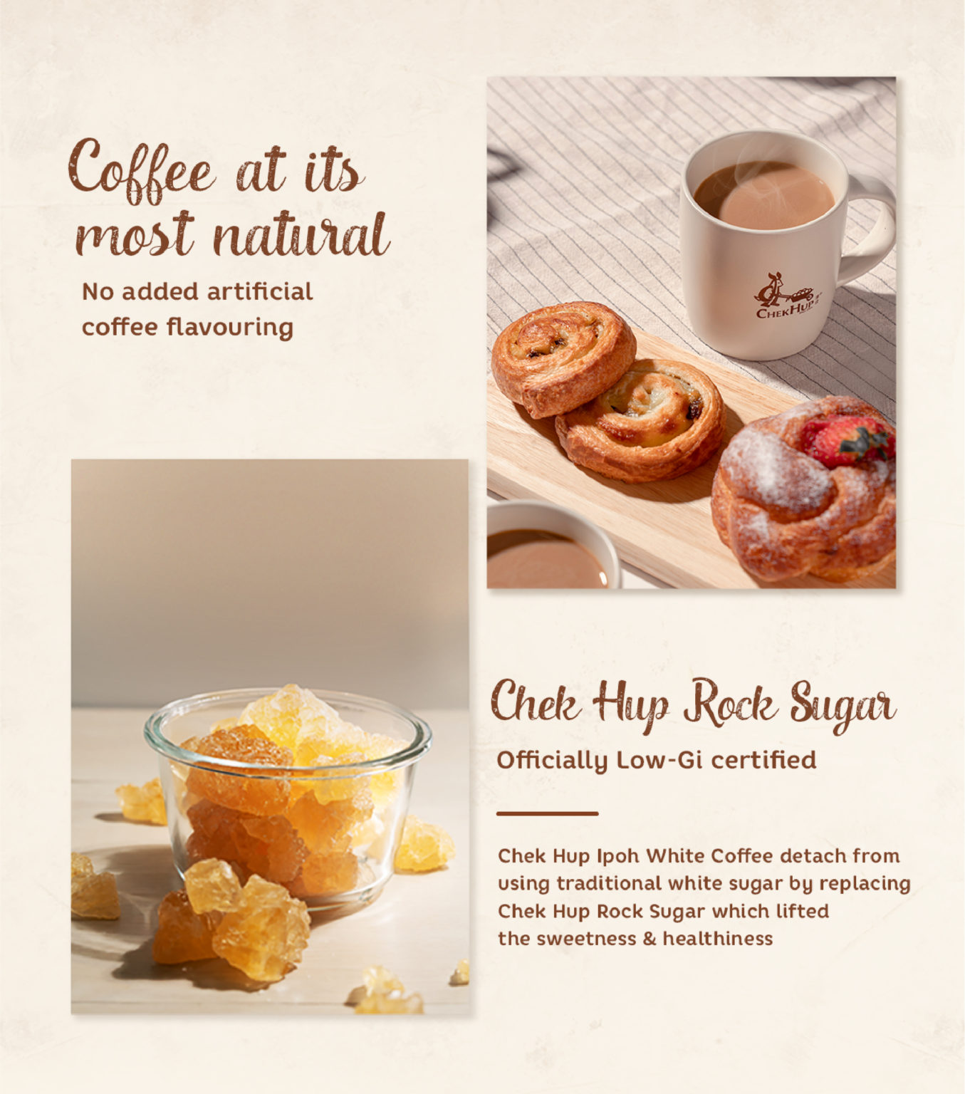 Chek Hup 3 in 1 Ipoh White Coffee (Less Sweet) (35g x 12 sachets)