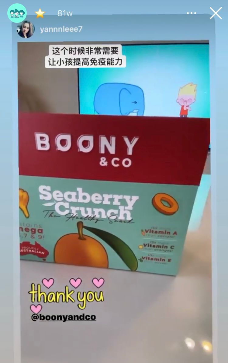 BoonY & Co Seaberry Crunch 12 Months Subscription Plan (30 sachets x 12 boxes, free 2 boxes)