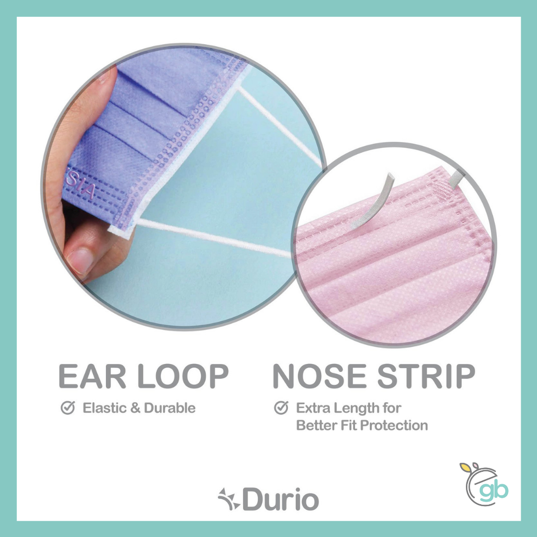 [READY STOCK] Durio 503 Kid’s 3 Ply Disposable Protective Face Mask (Green Colour)