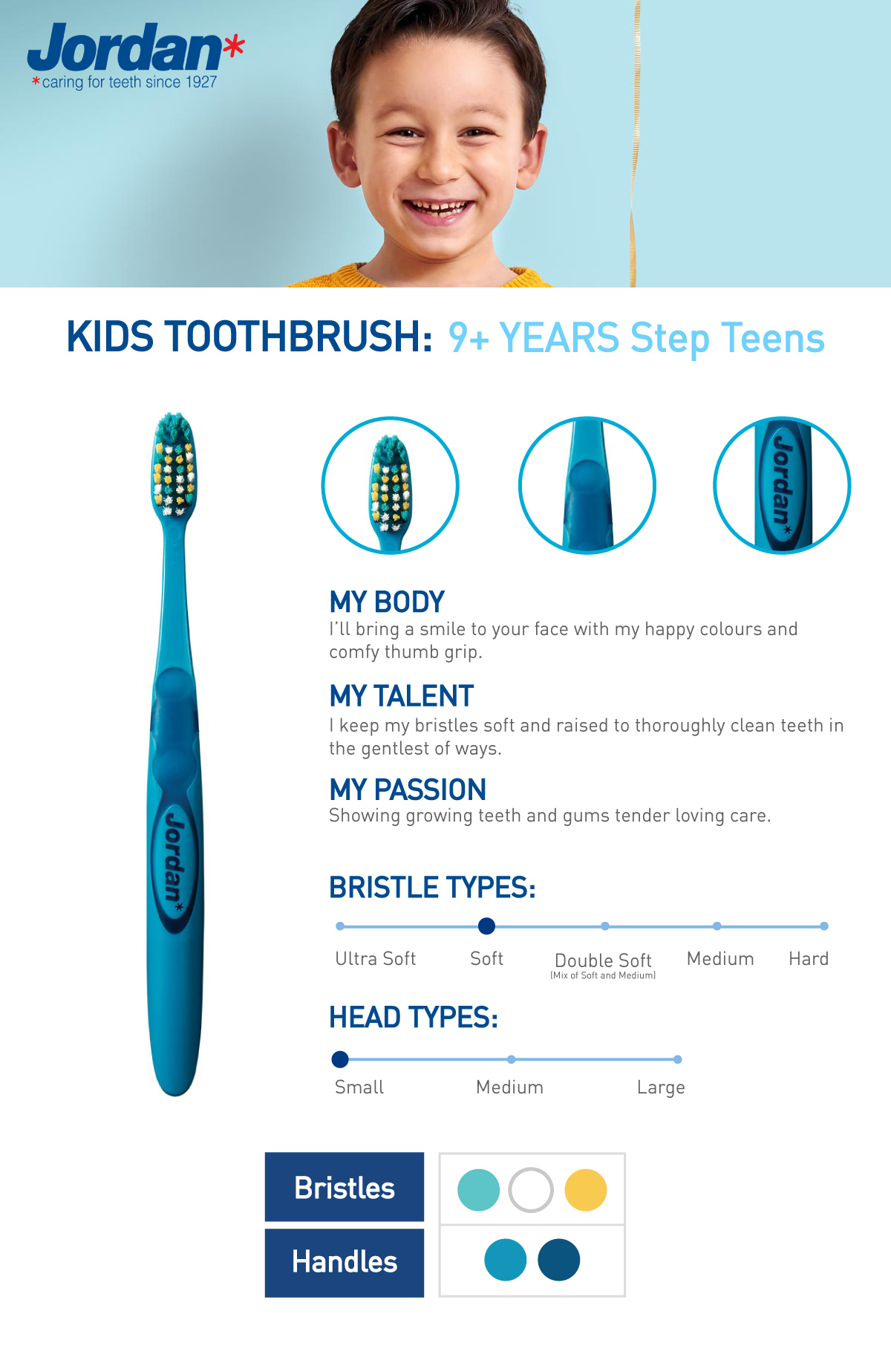 (Bundle) Jordan Step 4 Teen HS w Cap + Toothpaste 75g (6-12 Yrs)