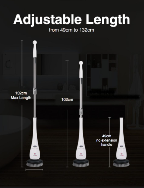 Corvan Water-proof Cordless Power Scrubber Bathroom Scrubber P6