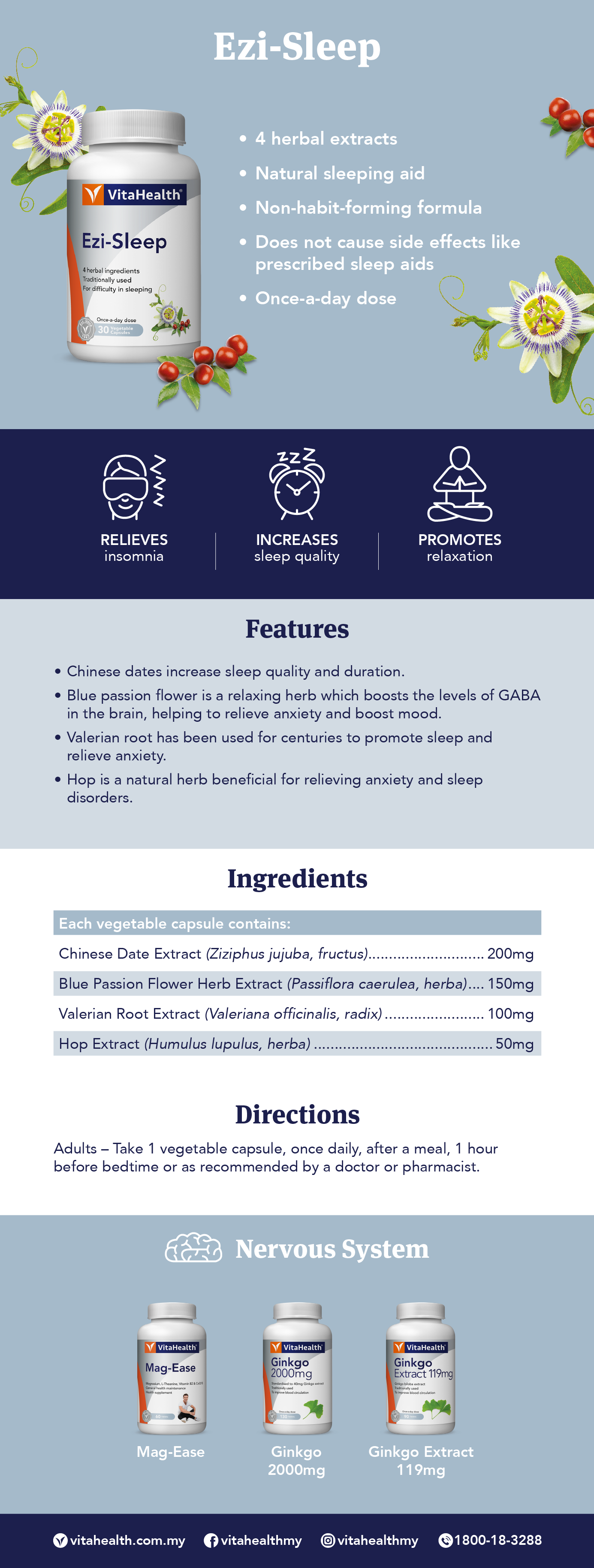 VitaHealth Ezi-Sleep 30's (Expiry : 10/2022)
