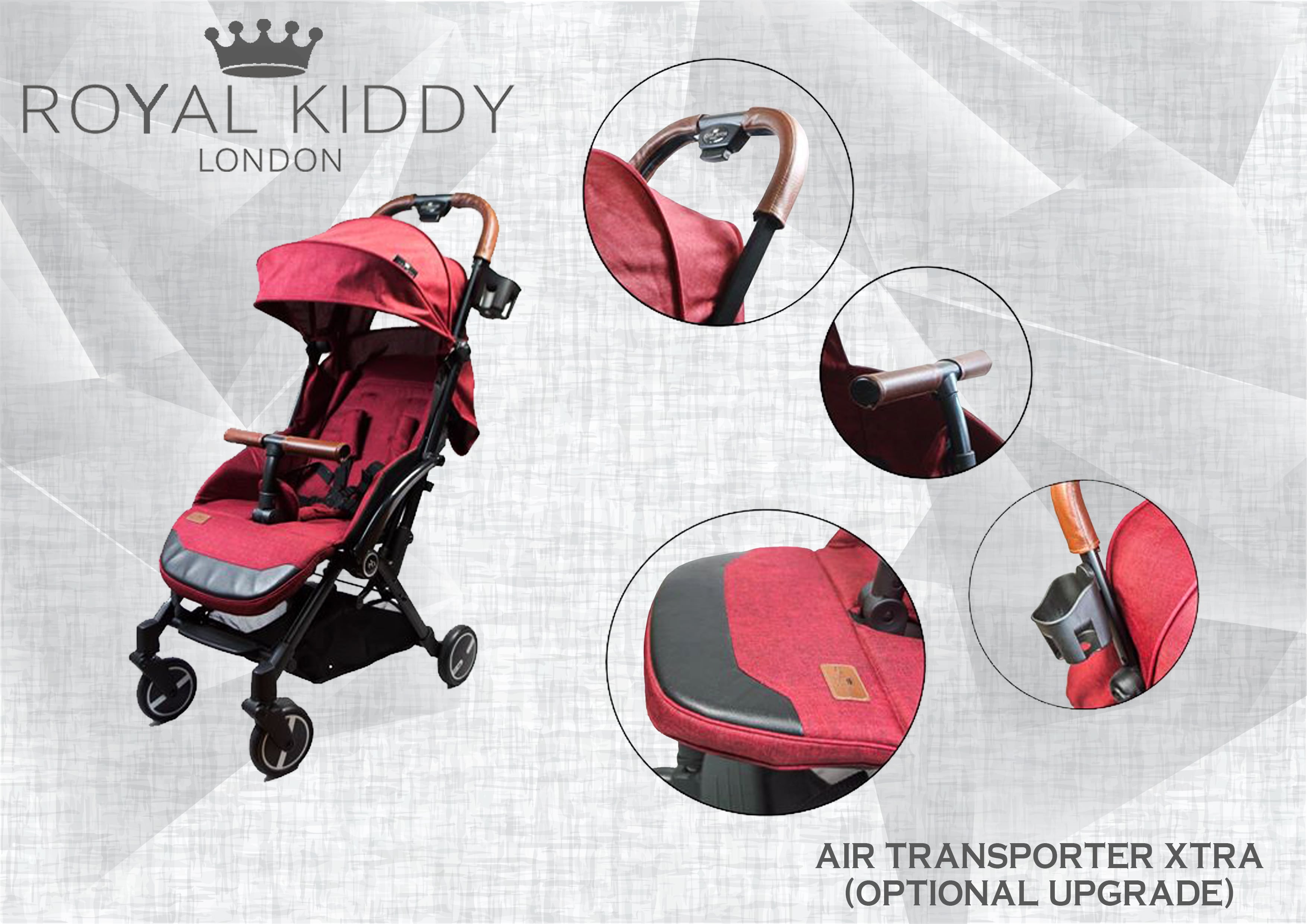 Royal Kiddy London Air Transporter Xtra Brown (Light Weight Stroller)