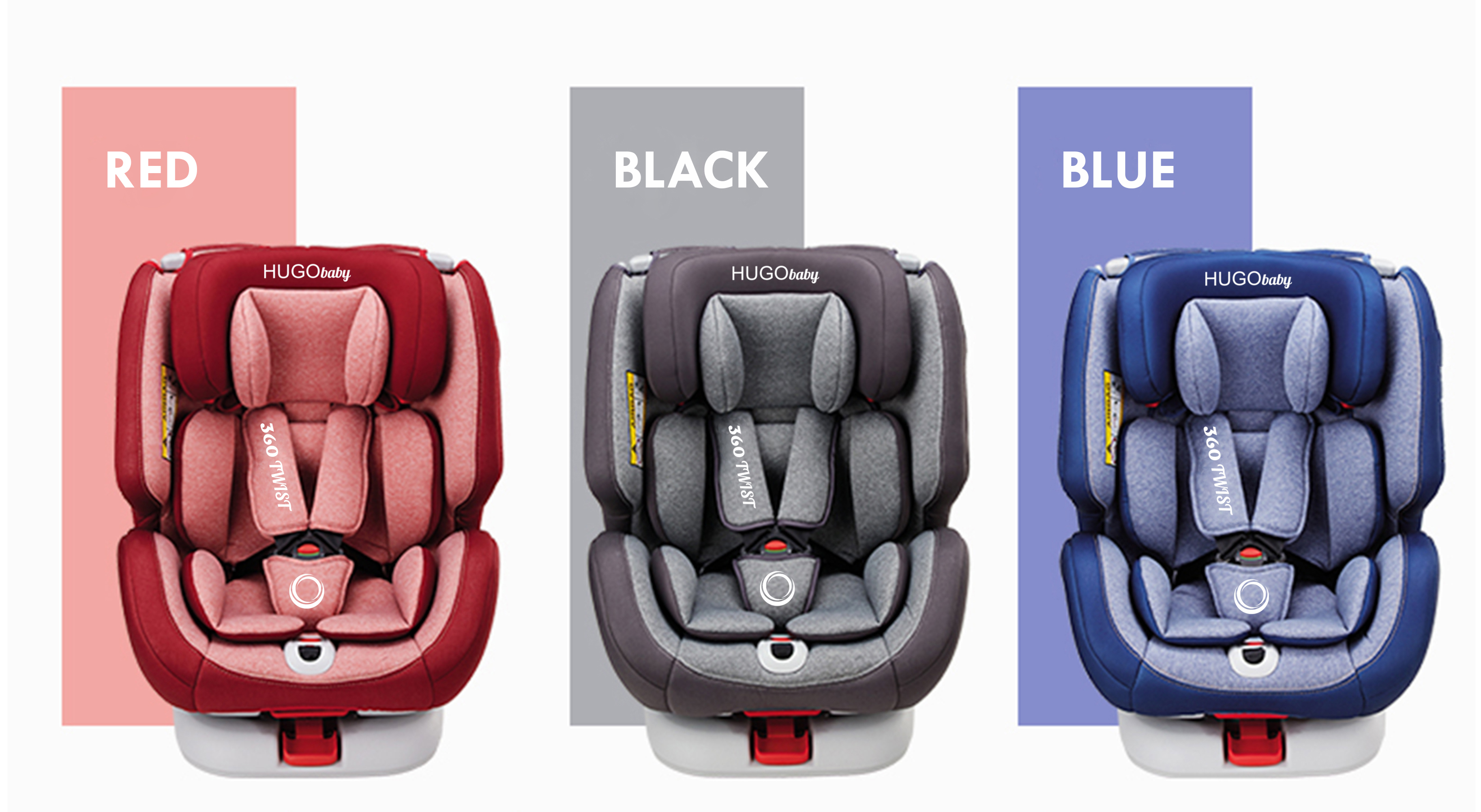 JPJ APPROVED Hugo Baby 360 Twist Baby Car Seat (Blue)