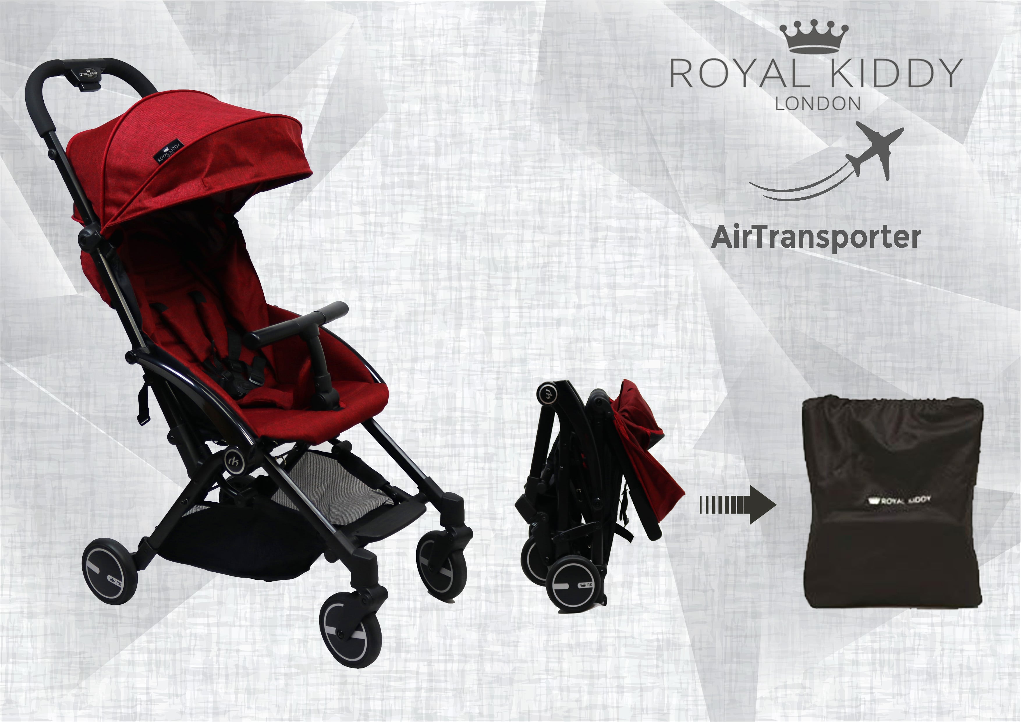 Royal Kiddy London The Air Transporter Stroller (Grey)