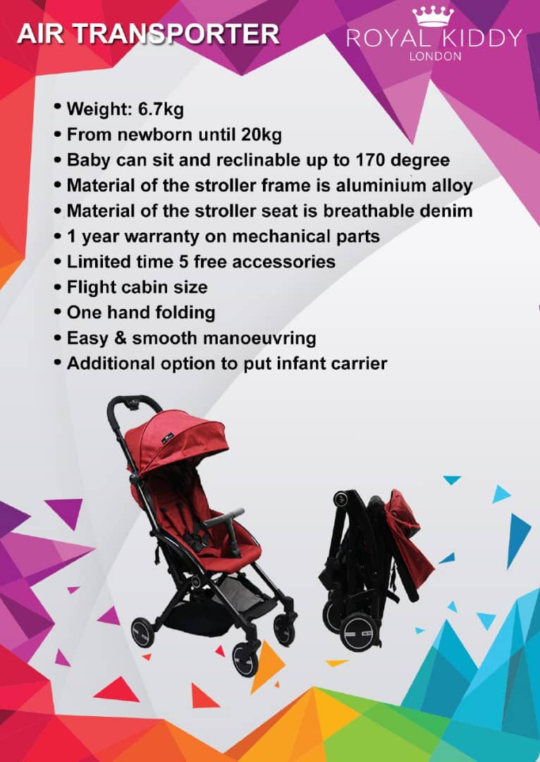 Royal Kiddy London The Air Transporter Stroller (Red)