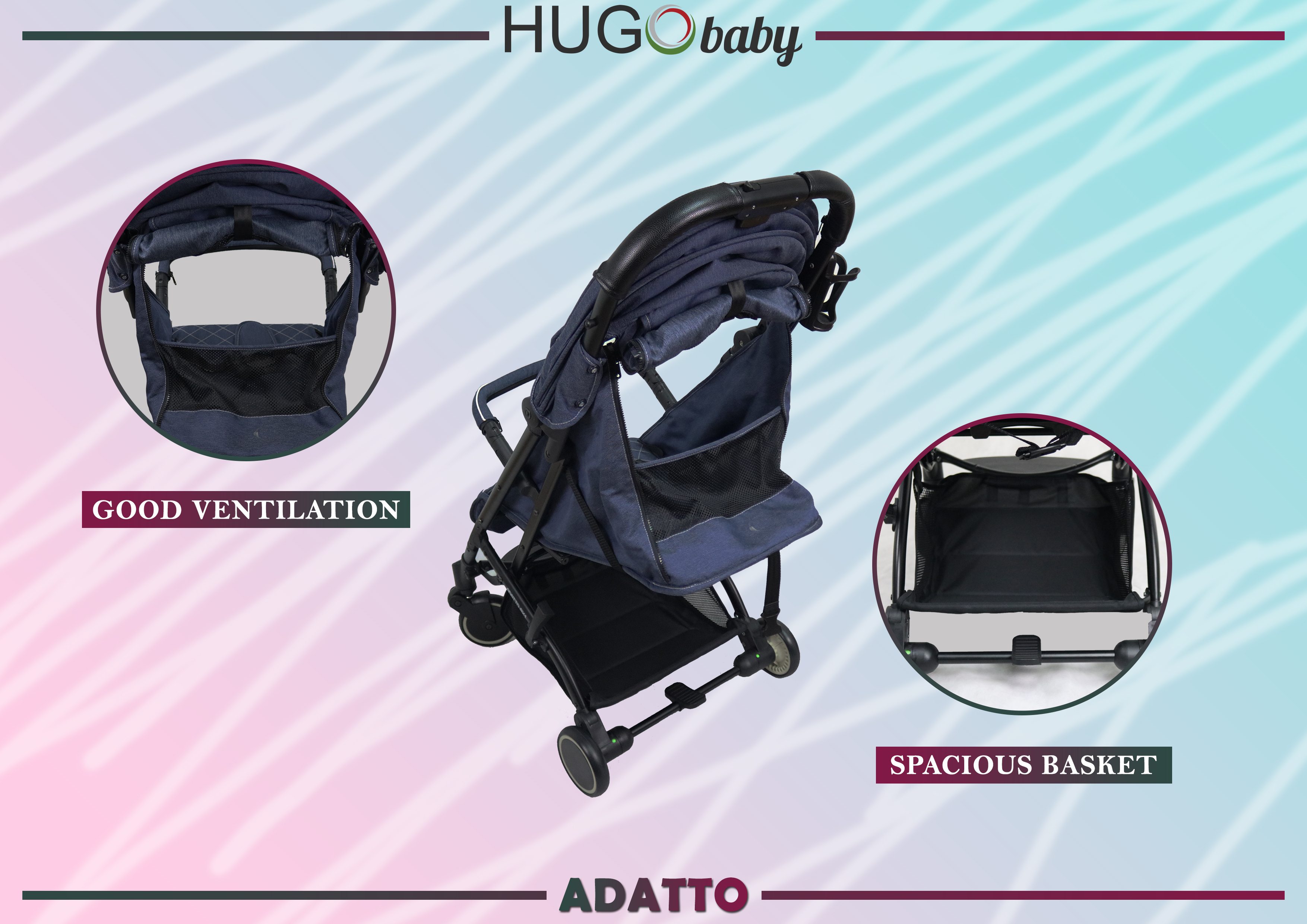 Hugo Baby Exclusive Baby Adatto AX1 Portable Stroller (Red)
