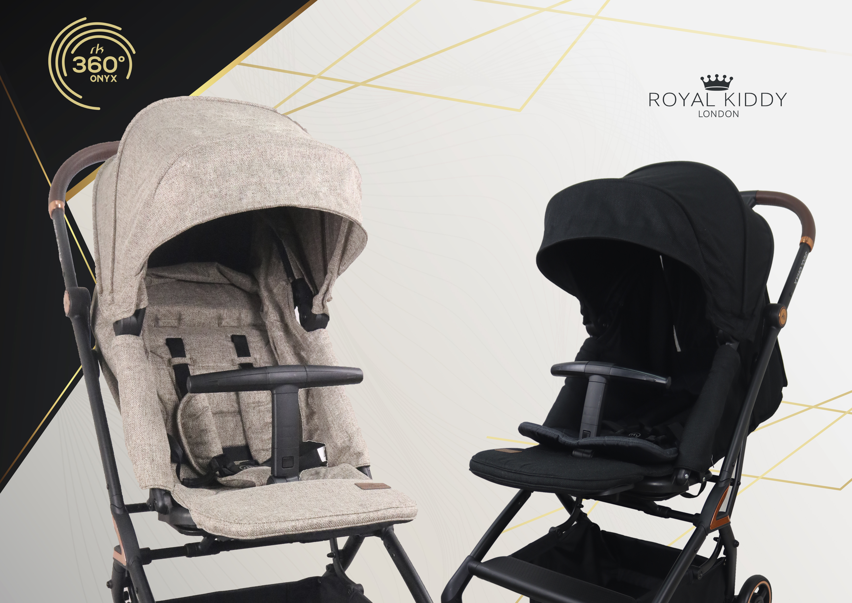 Royal Kiddy London 360 ONYX Stroller (Brown)
