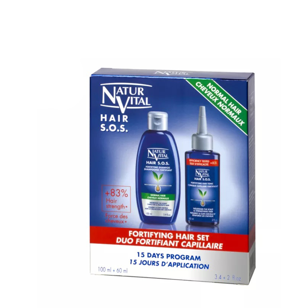 Naturvital Hair S.O.S Fortifying Hair Set (Shampoo  and  Tonic) 100ml/60ml