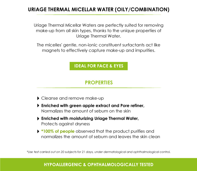 Uriage Thermal Micellar Water (Oily/Combination Skin) 250ml