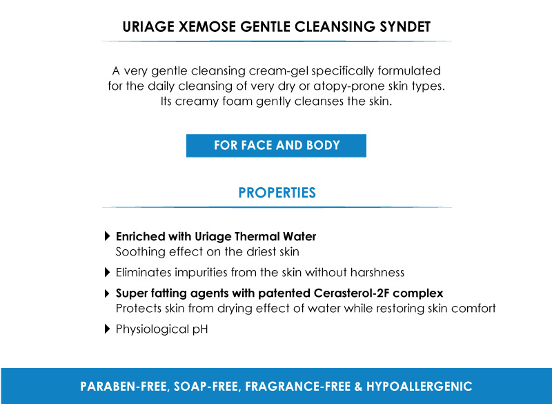 Uriage Xemose Gentle Cleansing Syndet 200ml