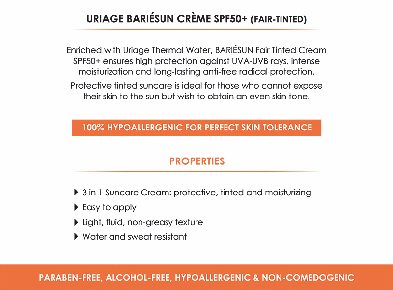 Uriage Bariesun Fair Tinted Cream SPF50+ 50ml