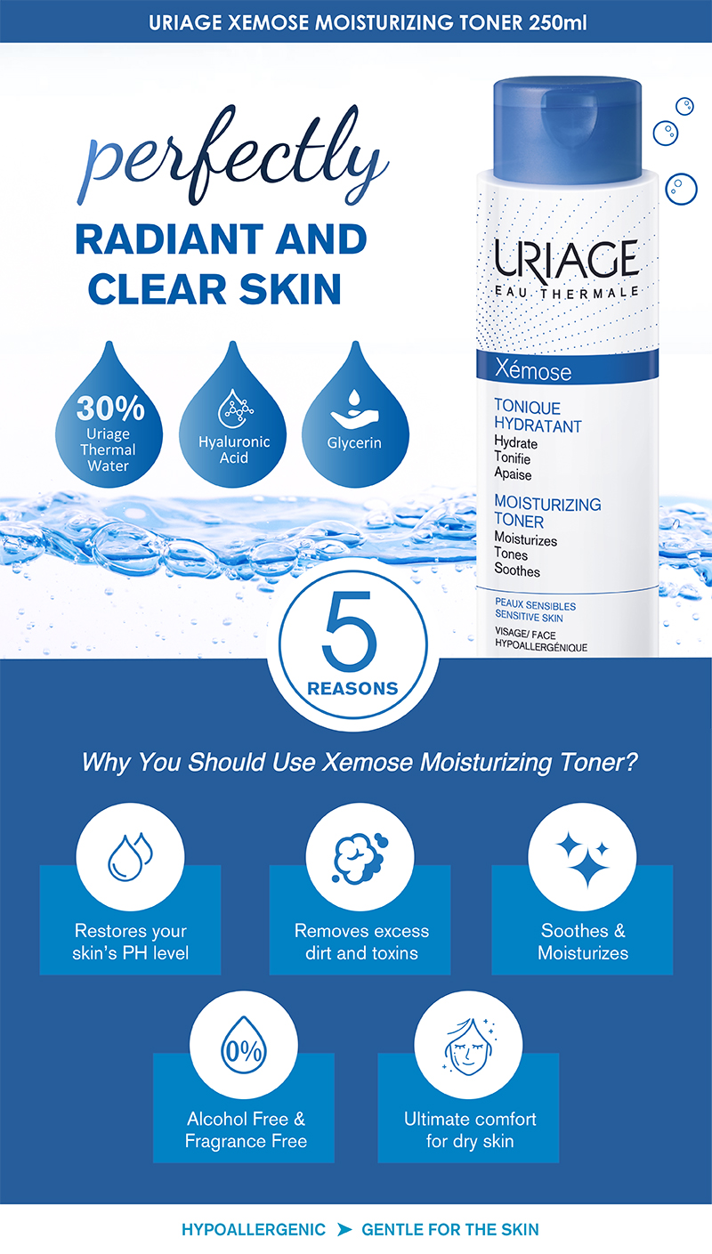 Uriage Xemose Moisturizing Toner 250ml