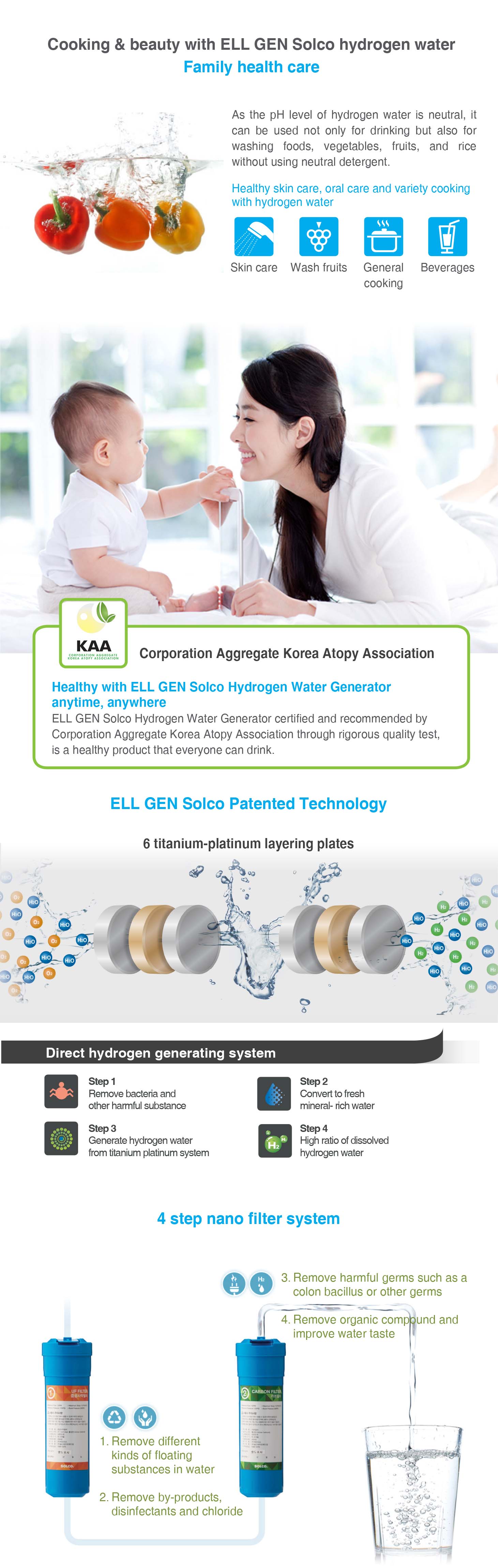 Ell Gen SOLCO Countertop Hydrogen Water Spring Generator