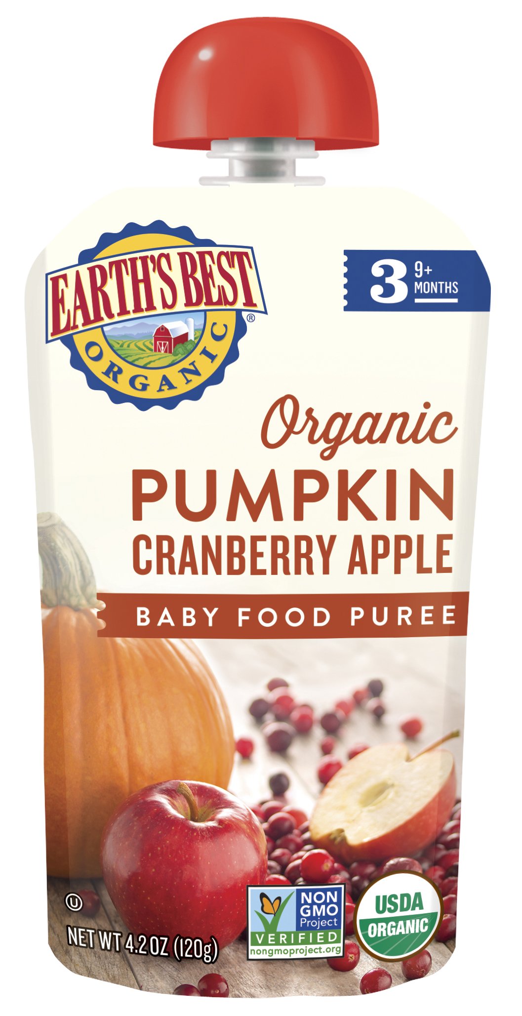 Earth's Best Organic Pumpkin Cranberry Apple Puree (6mth+)