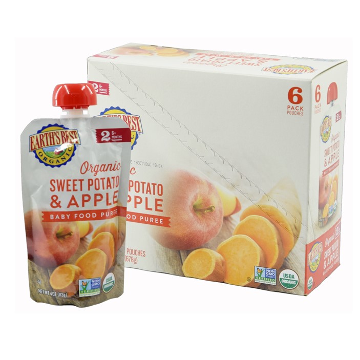 Earth's Best Organic Sweet Potato Apple Puree (6mth+) - Bundle of 6