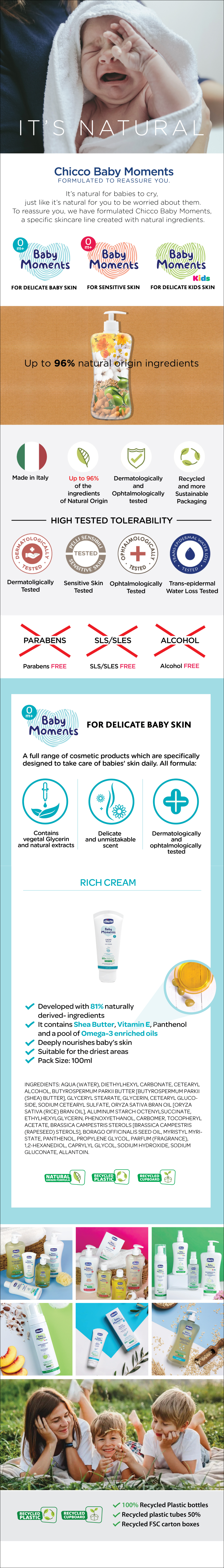 (Baby Skin) Chicco Baby Moments Rich Cream
