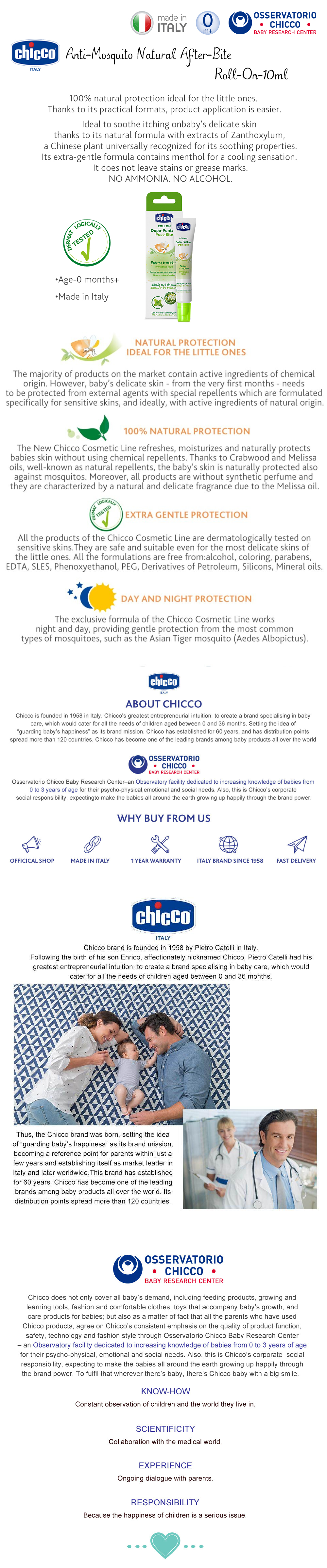 Chicco Anti-Mosquito Natural After-Bite Roll-On-10ml