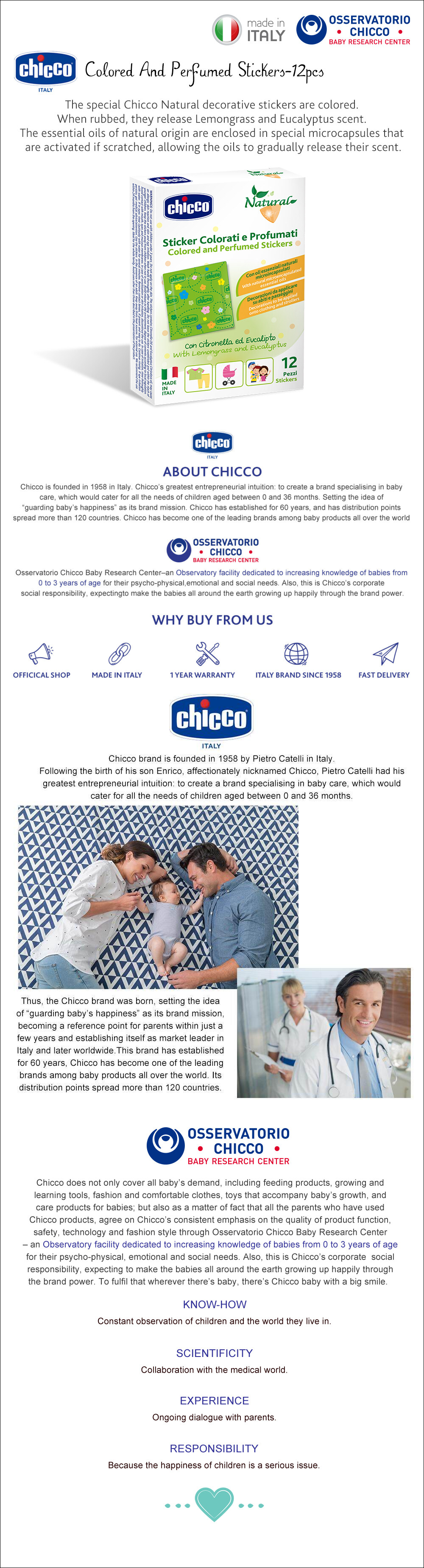 Chicco Colored And Perfumed Stickers-12pcs