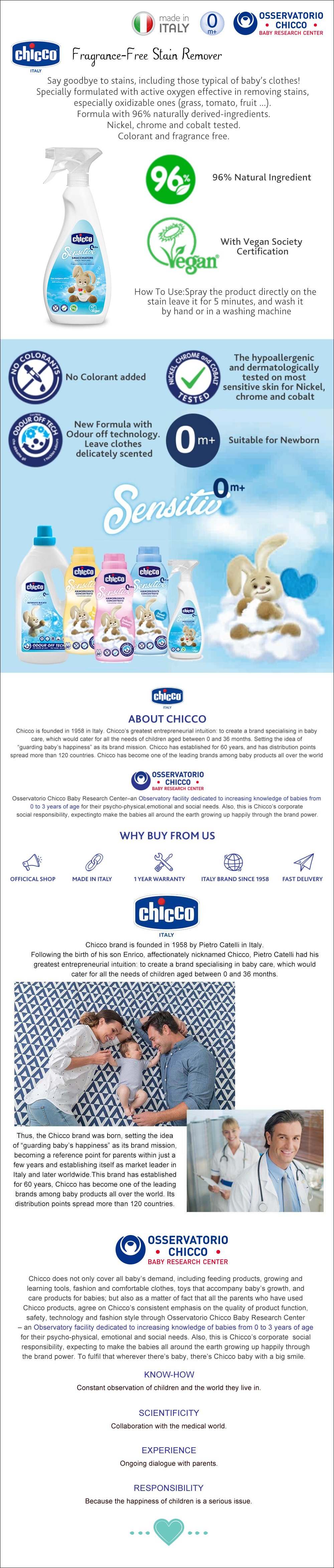 Chicco Fragrance-Free Stain Remover-500ml