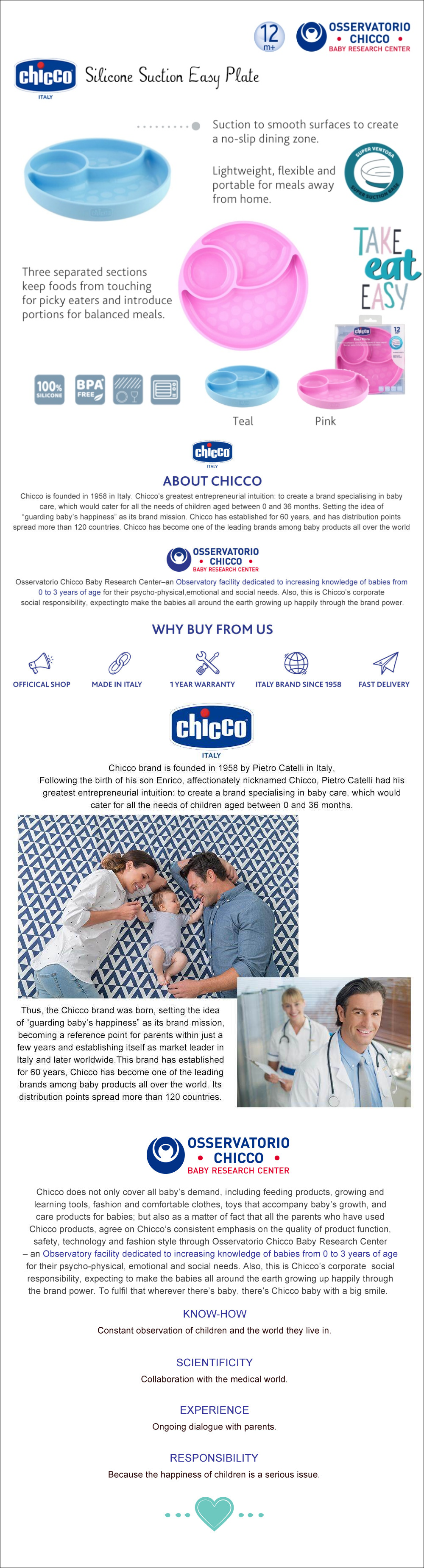 Chicco Silicone Divided Plate - 12m+