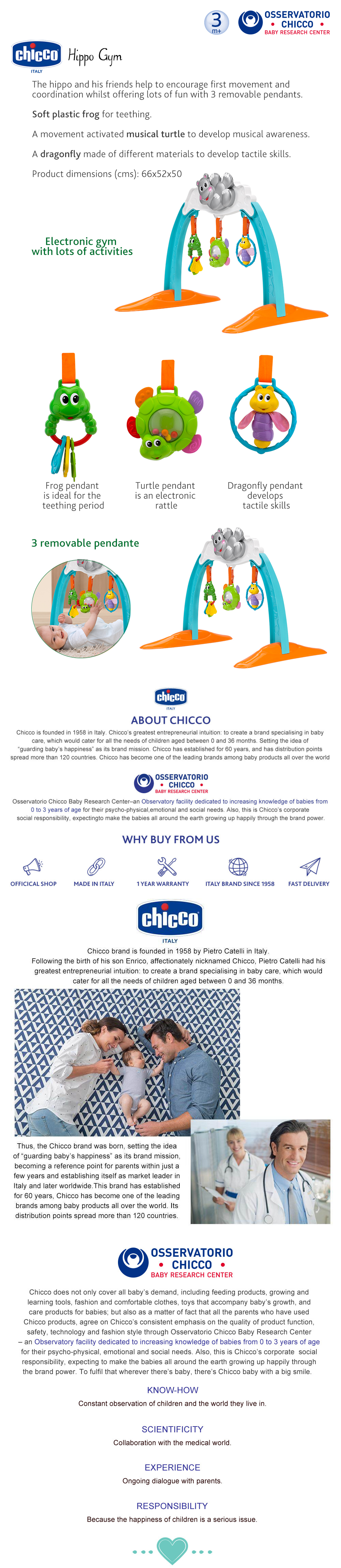 Chicco Toy Hippo Toy Gym