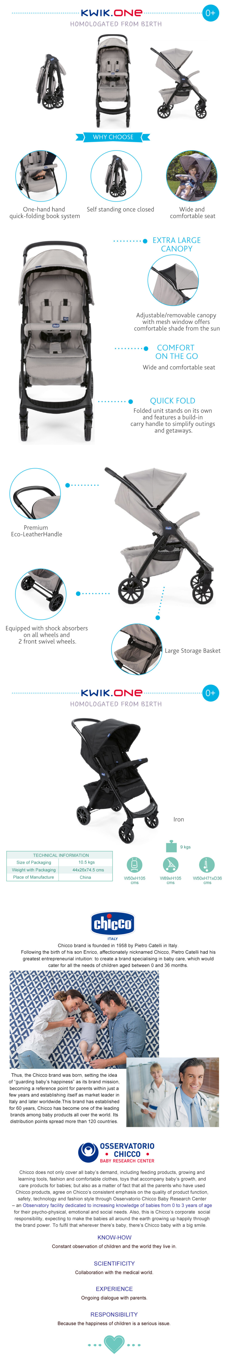 Chicco Kwik.One Stroller 1 - Basic Iron