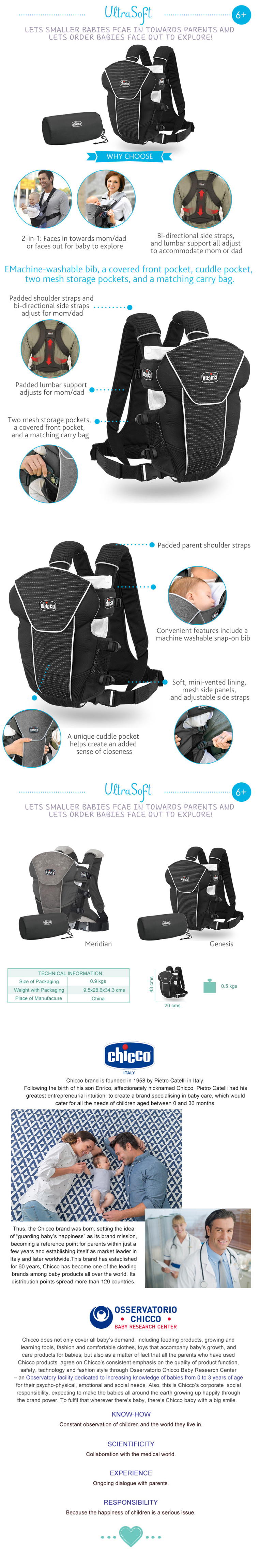 Chicco Ultrasoft Baby Carrier Genesis Carriers & Slings
