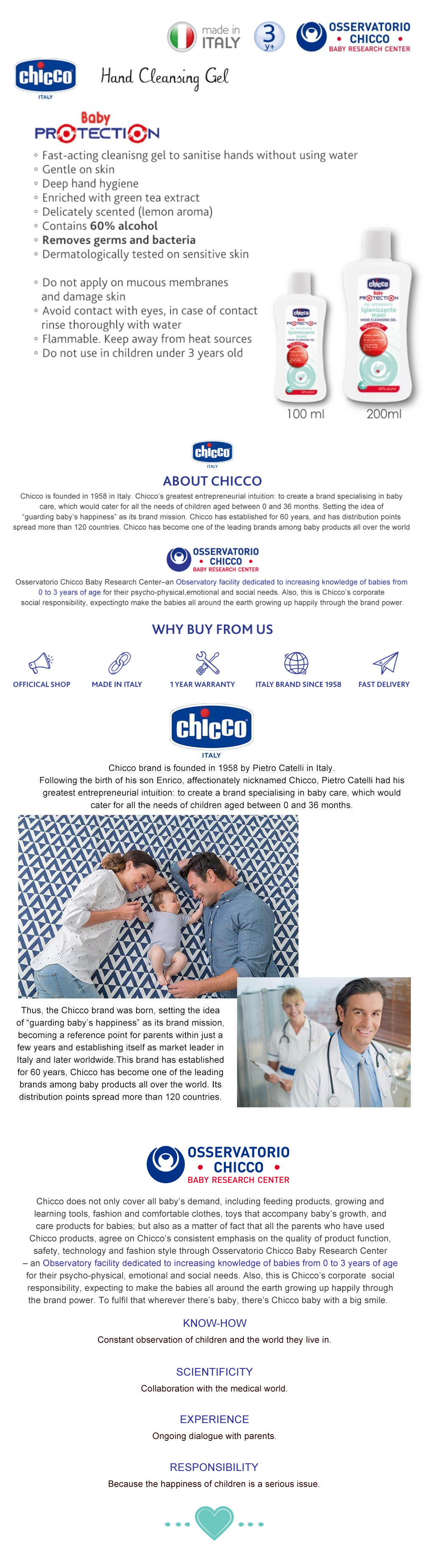 Chicco Kids Hand Cleansing Gel - 200ML