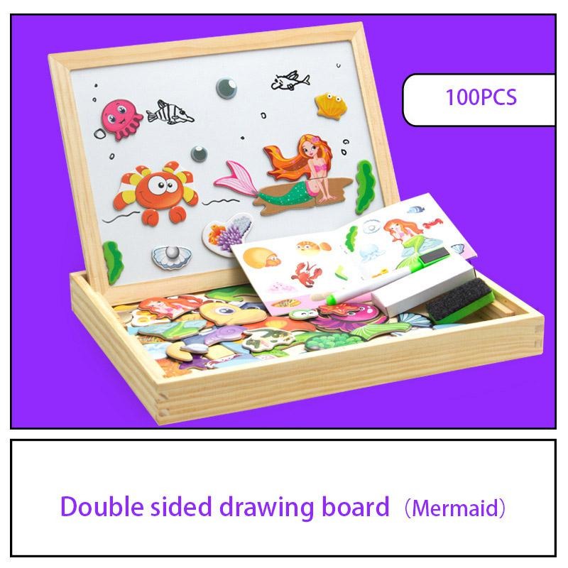 100pcs Wooden Multifunction Writing Magnetic Drawing Board (VIP Branded)