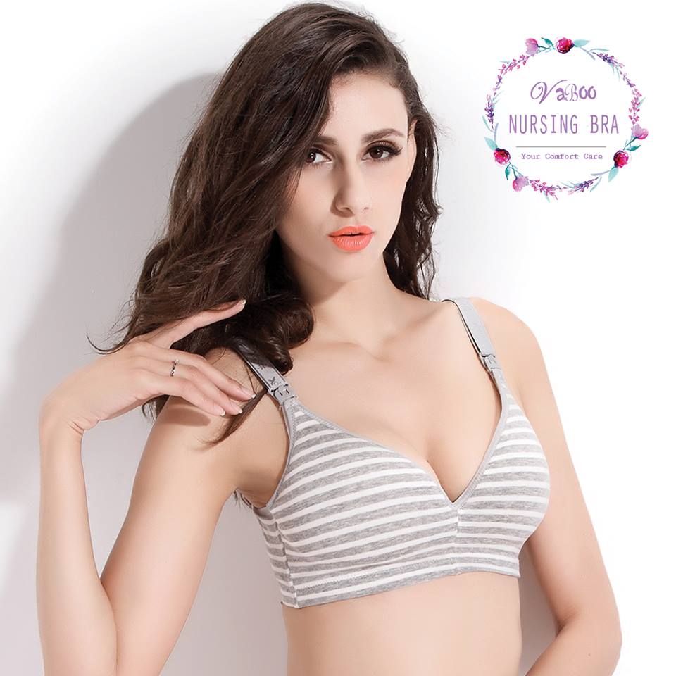 Vaboo Nursing Bra Free Extender (Stripe Grey) - NY117