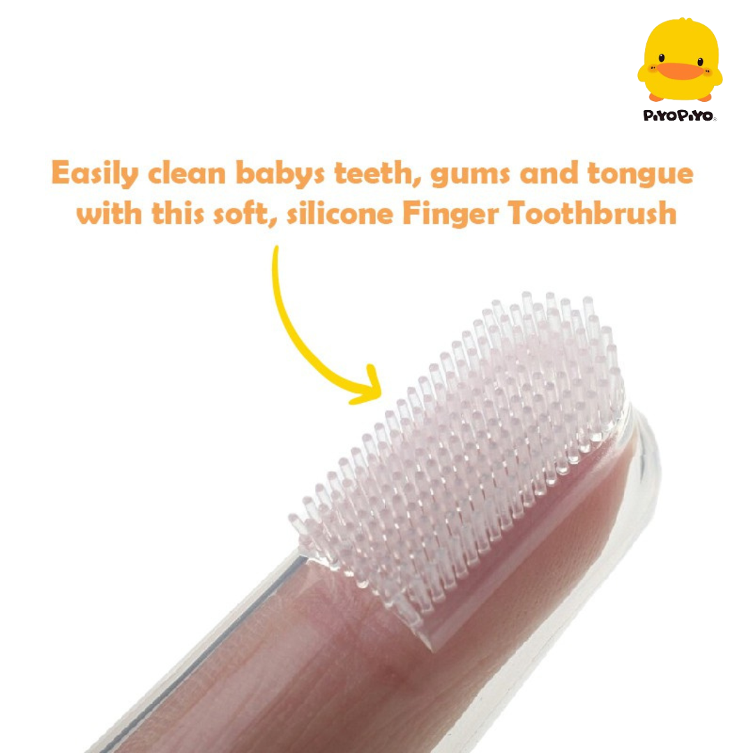 Piyo Piyo Finger Toothbrush Set (Pink)