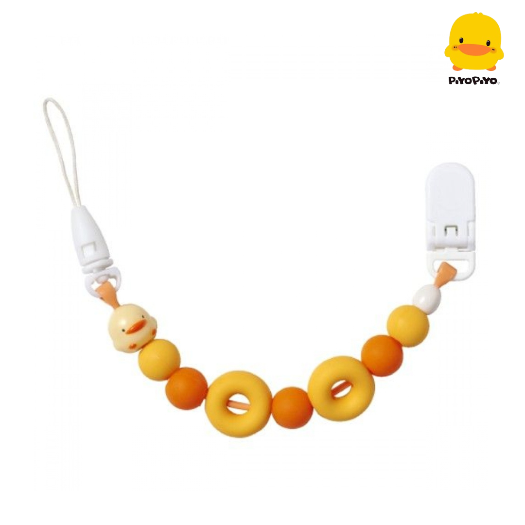 Piyo Piyo Silicon Pacifier Clip (Orange)