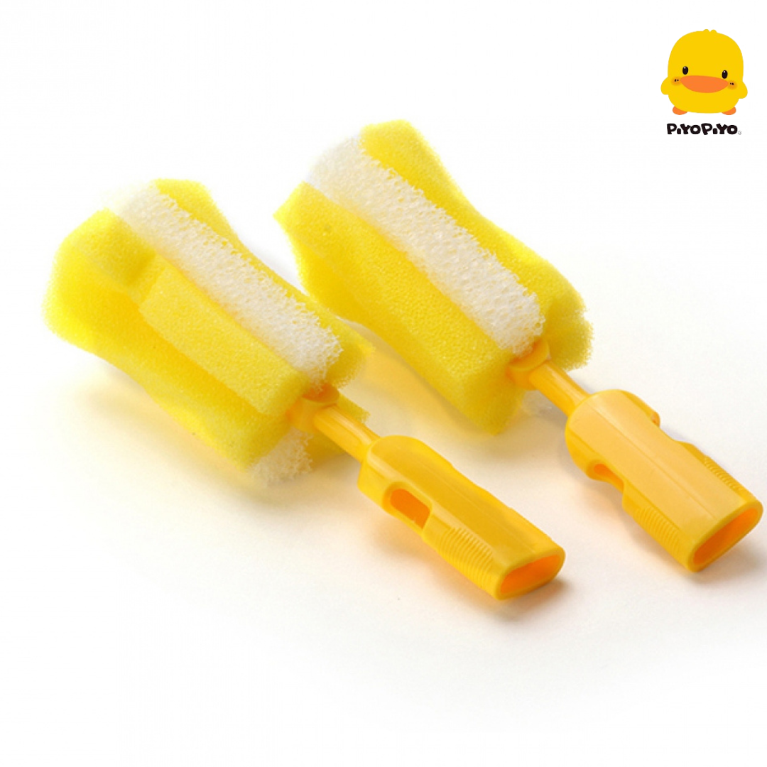 Piyo Piyo Replacement Head for Assembled Bottle Scrubber Sponge (2pcs)