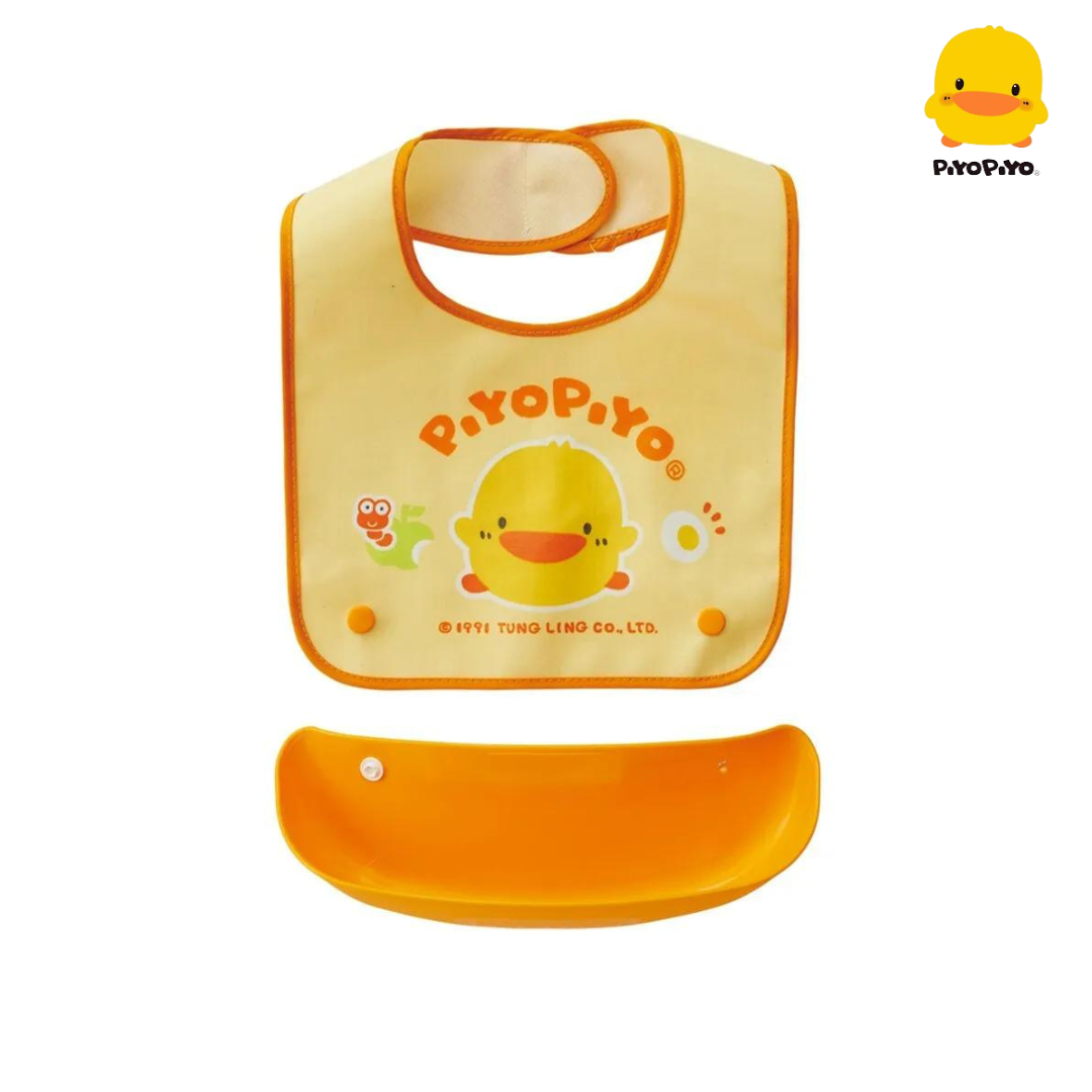 Piyo Piyo Waterproof Bib with Detachable Pocket