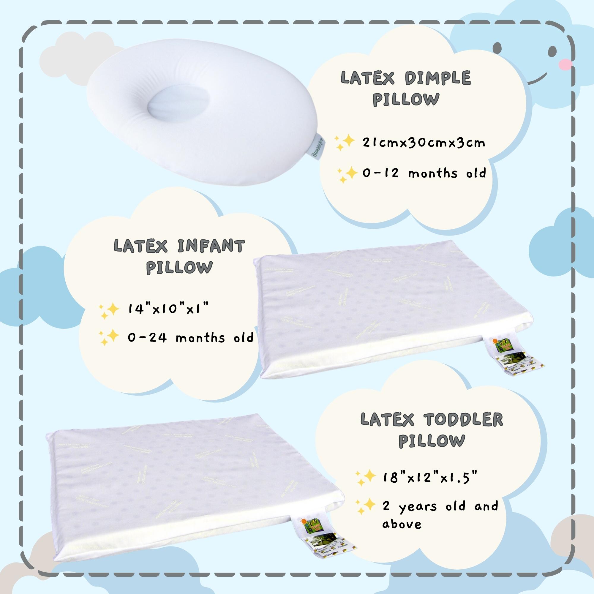 Bumble Bee Latex Dimple Pillow 21 x 30 x 4cm with Pillowcase