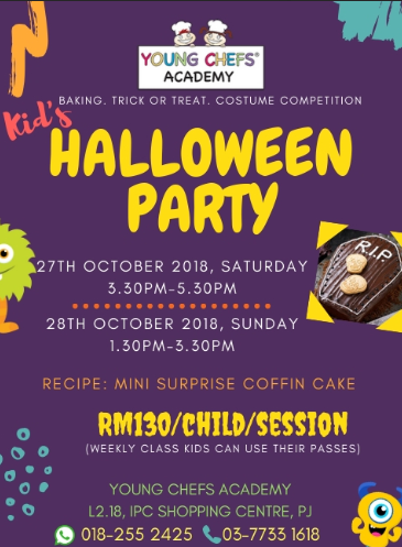 Kid’s Halloween Party (Young Chefs Academy)