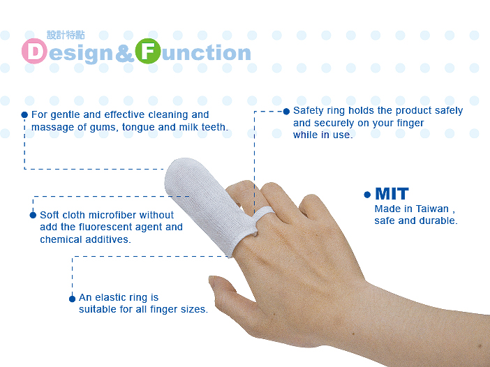 Kuku Duckbill KU1109 Oral Cleaning Finger Brush -6pcs