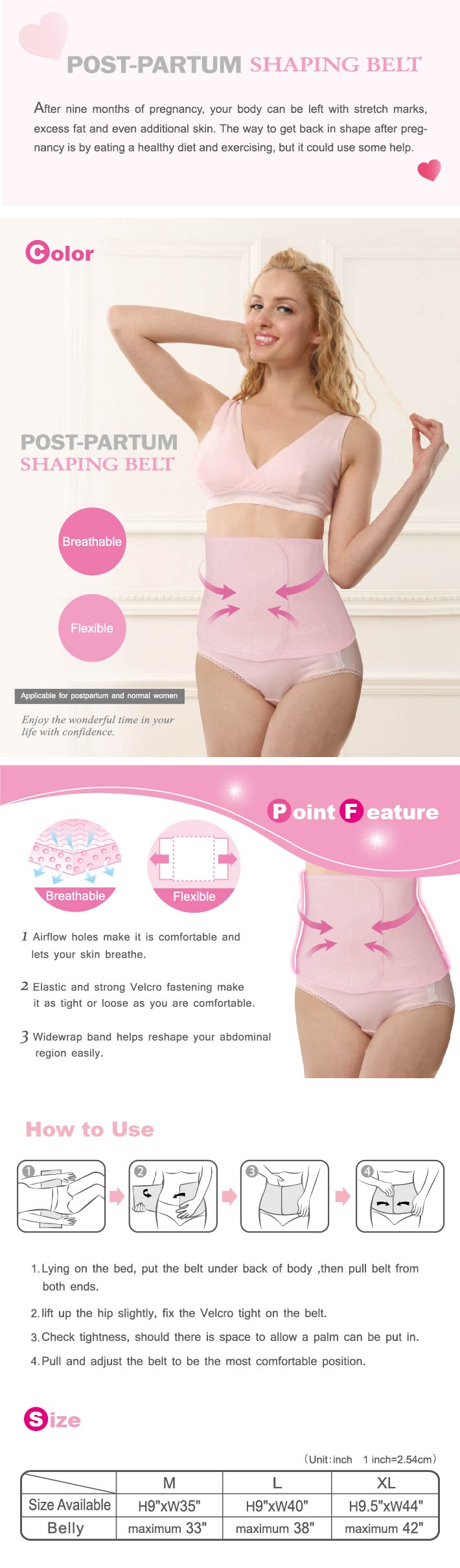 Kuku Duckbill S7510 Post - Partum Shaping Belt XL