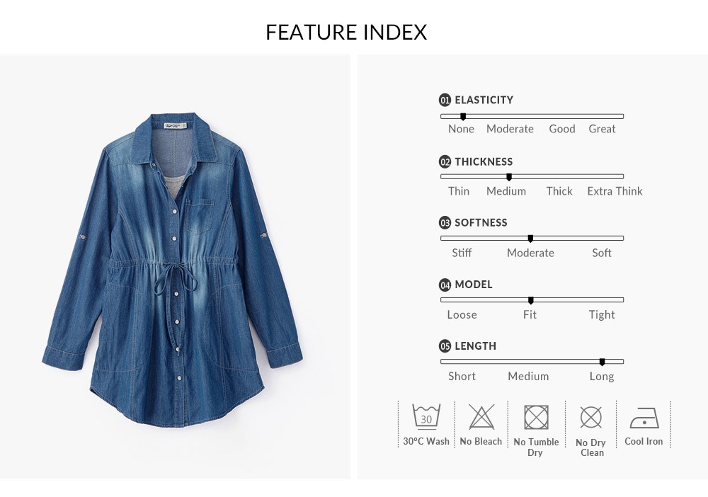 Mamaway Cotton Maternity & Nursing Shirt Dress (Blue)