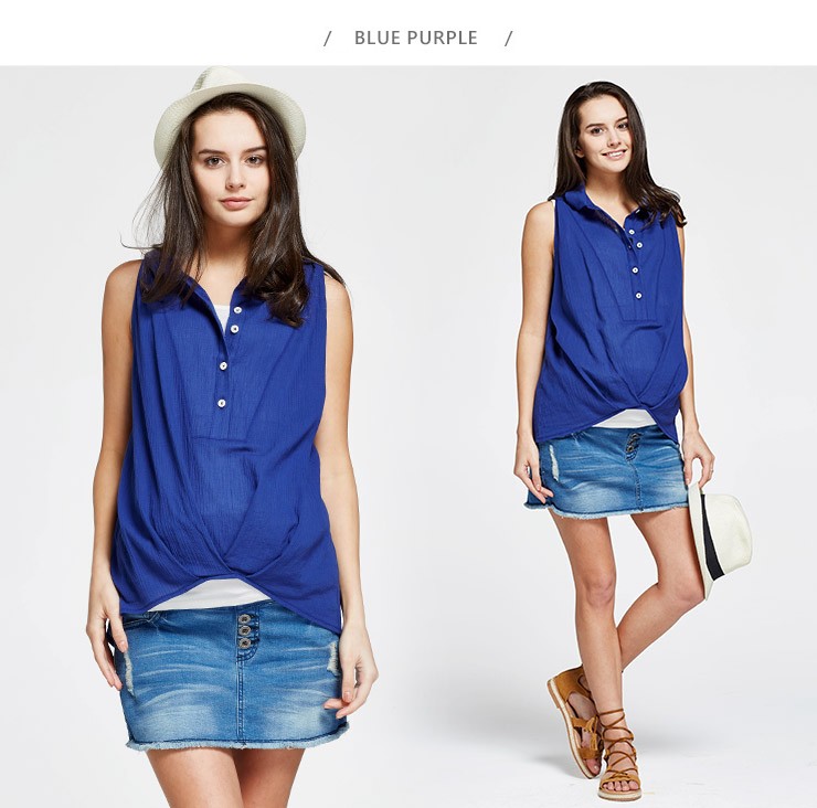 Tulip 2-Piece Sleeveless Maternity & Nursing Blouse